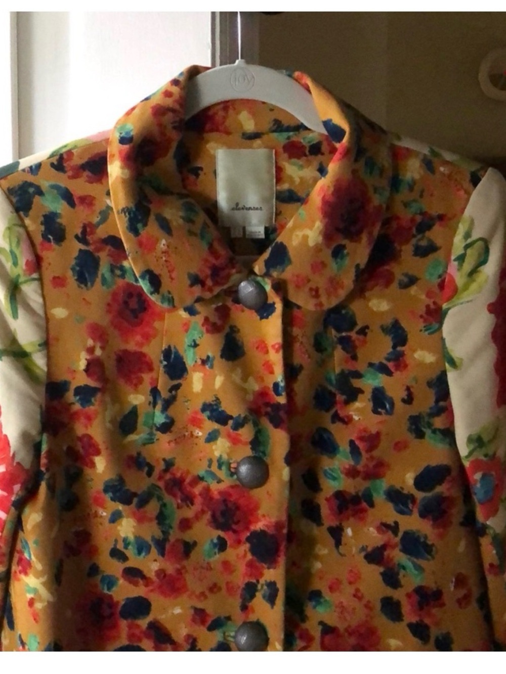 elevenses Mustard Yellow Floral Print Button-Up